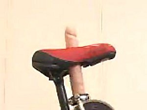 Super Horny Japanese Infant Reaches Orgasm Riding a Sybian Bicycle