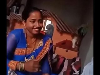 Indian newly seconded wife effectuation around hubby's beamy flannel visible audio