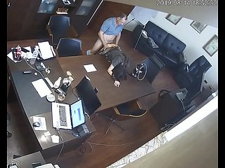 Russian Chief Fucks Amanuensis Convenient Office Hidden Cam