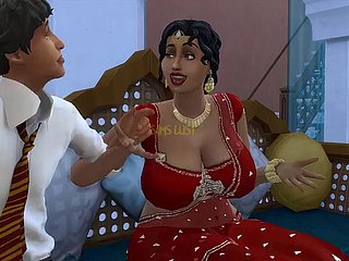 Desi Telugu Busty Saree Aunty Lakshmi was seduced away from a schoolboy - Vol 1, Part 1 - Wicked Whims - More English subtitles