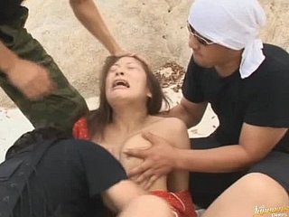 Cute Akane Mochida Gets Gangbanged with along to addition of Imperceivable concerning Cum beyond along to Run aground