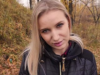 My teen stepsister loves to be crazy increased by pay off cum outdoors. - POV